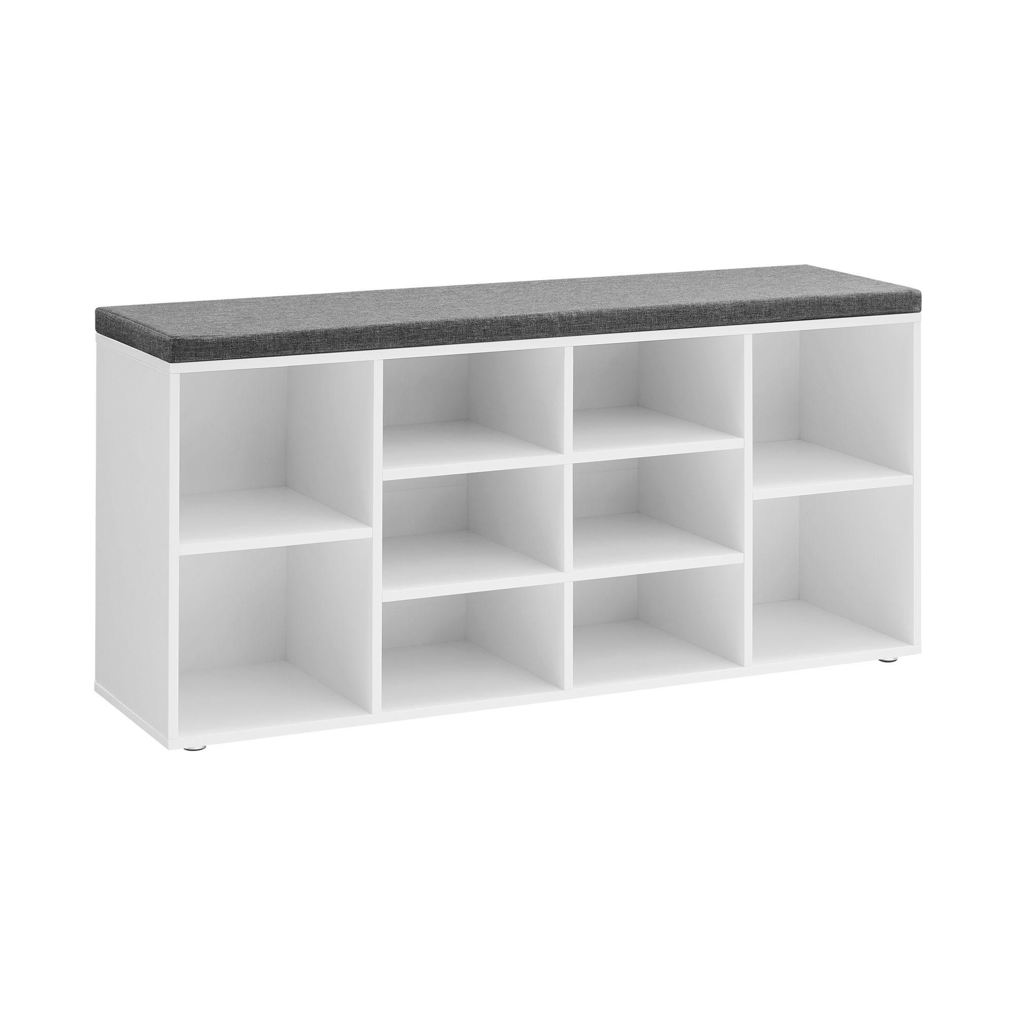 Boxxx Garderobenbank Vasagle Weiß 104x48x30 cm
