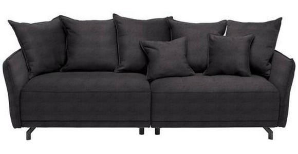 BIGSOFA in Velours Braun  - Schwarz/Braun, Design, Textil/Metall (226/91/103cm) - Carryhome