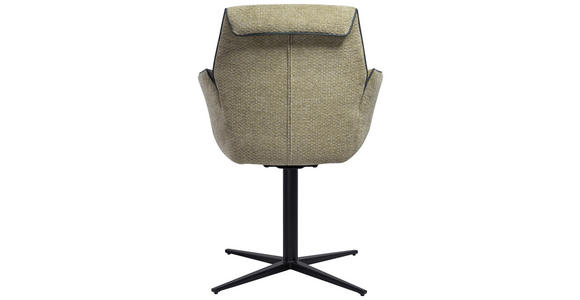ARMLEHNSTUHL  in Eisen Mikrofaser  - Schwarz/Grün, Design, Textil/Metall (61/88/62cm) - Novel