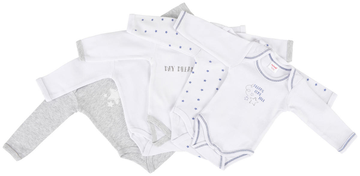 BABYBODY-SET  - Weiß/Dunkelblau, Basics, Textil (86/92null) - My Baby Lou