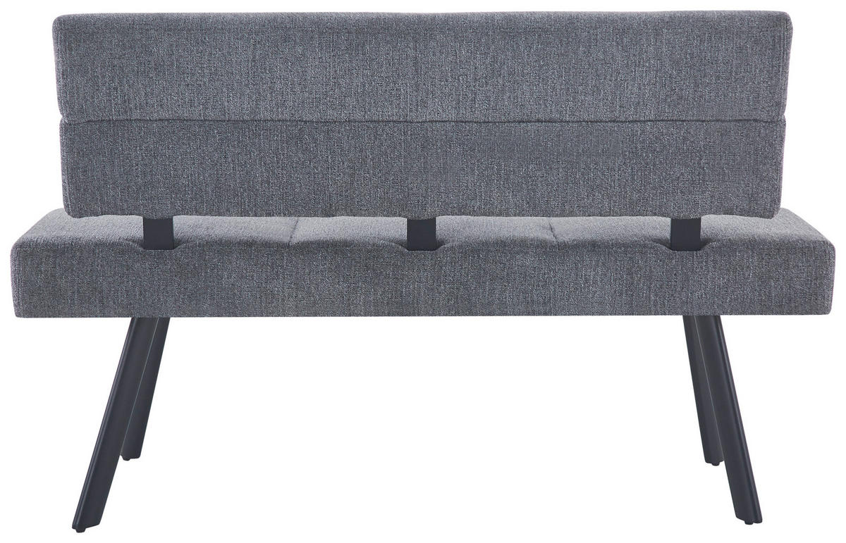 SITZBANK Metall, Textil Anthrazit  - Anthrazit/Schwarz, Konventionell, Textil/Metall (140/88/62cm) - MID.YOU