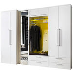 GARDEROBE 293/233/55 cm  - Gelb/Weiß, Design, Glas/Holzwerkstoff (293/233/55cm) - Moderano