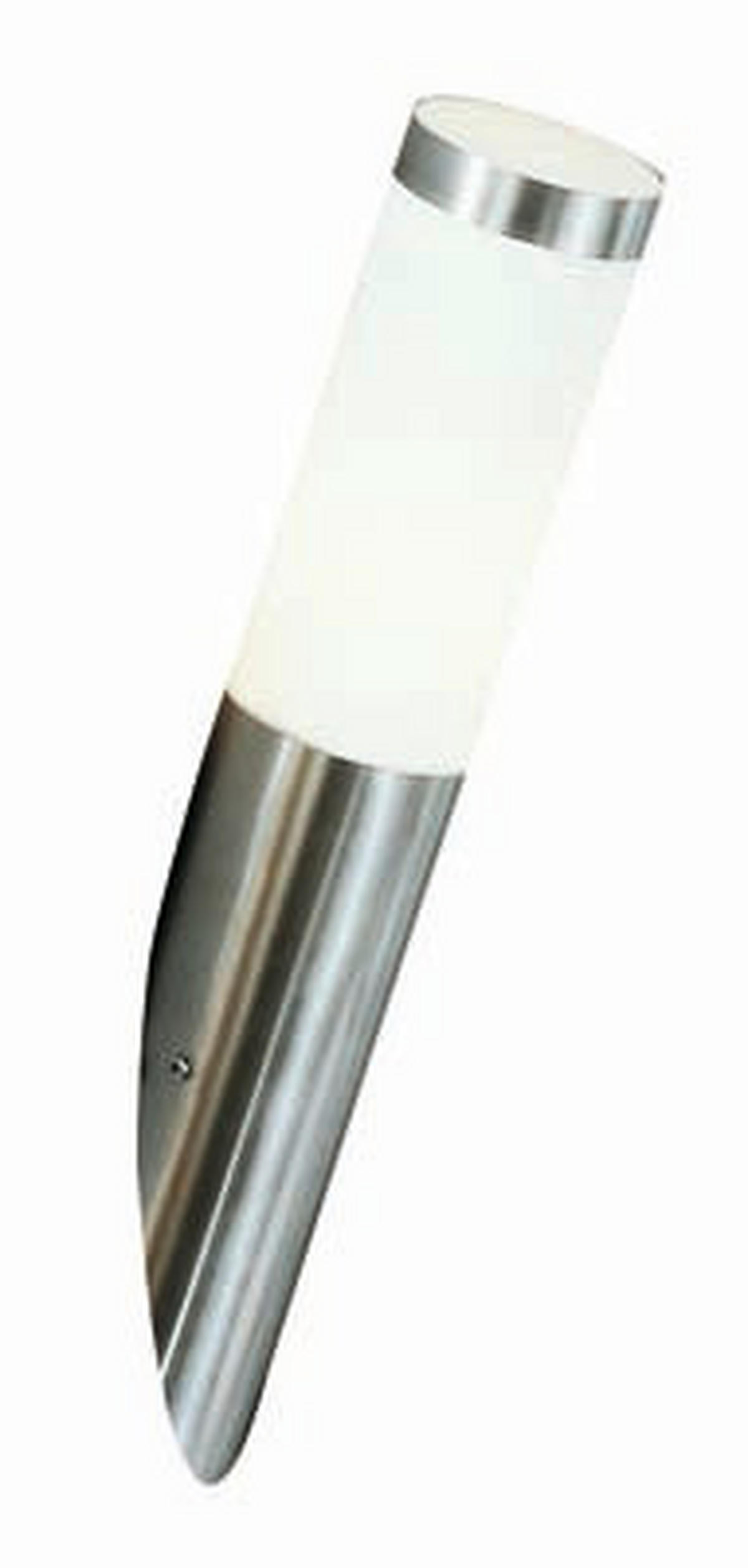 AUßENWANDLEUCHTE - Edelstahlfarben/Opal, Basics, Kunststoff/Metall (7,6/38,7cm) - Globo