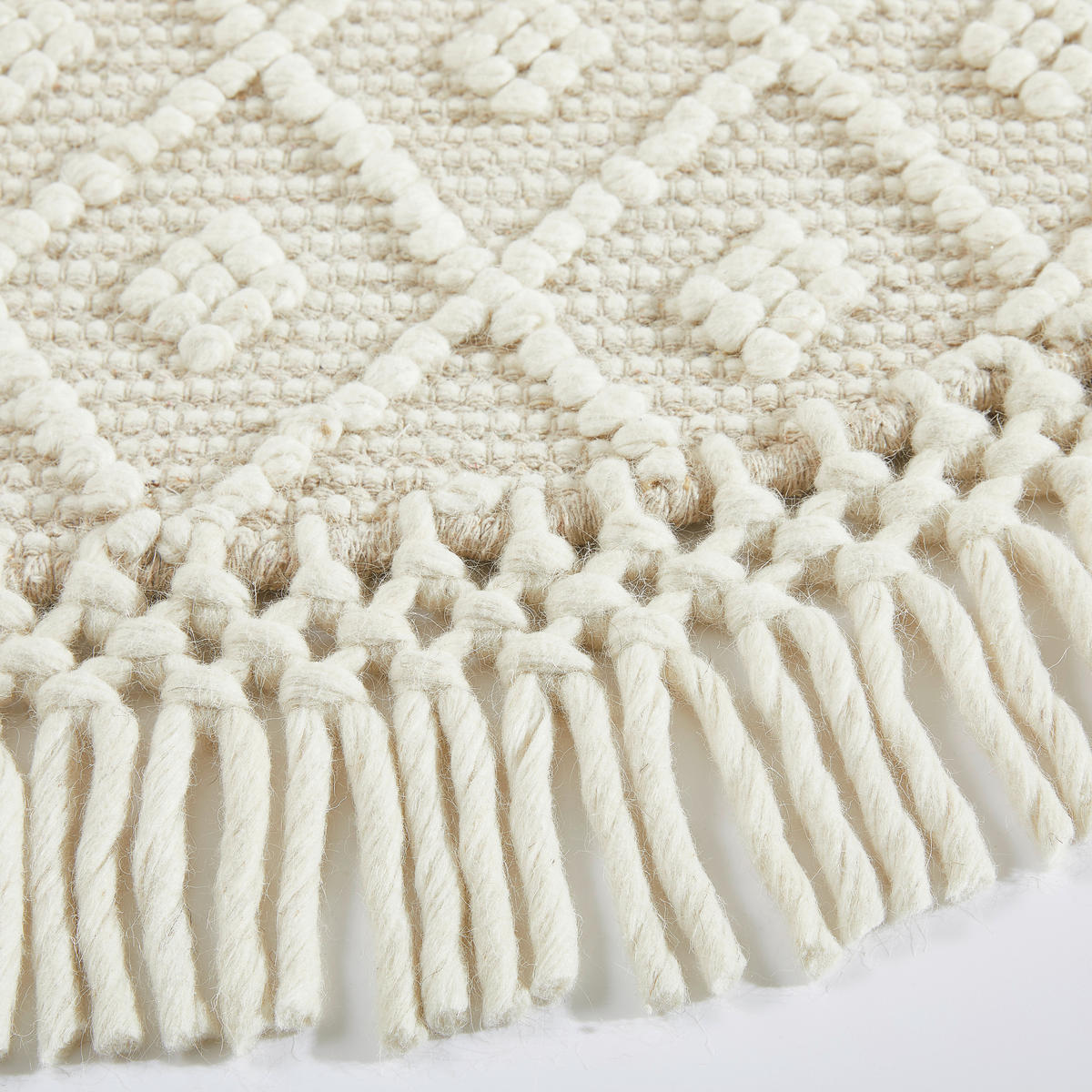 COVOR ȚESUT DE MÂNĂ  Sylt  120 cm  - argintiu/bej, Natur, textil (120cm) - Linea Natura