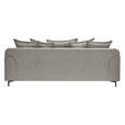 3-SITZER-SOFA  in Chenille Grau  - Schwarz/Grau, KONVENTIONELL, Textil/Metall (228/84/99cm) - Carryhome