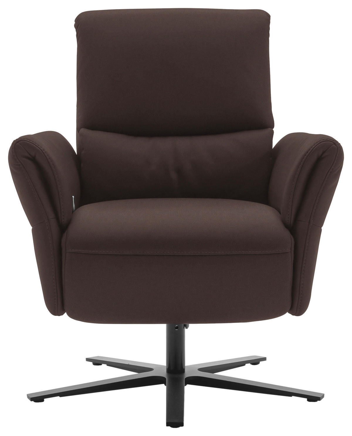 RELAXSESSEL in Leder Dunkelbraun  - Dunkelbraun/Schwarz, Design, Leder/Metall (81/118/82cm) - Schöner Wohnen