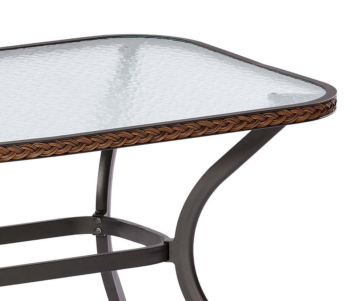 GARTENTISCHGRUPPE  - Dunkelbraun/Graphitfarben, KONVENTIONELL, Glas/Kunststoff - Gardenson