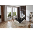 RELAXSESSEL in Leder Grau  - Edelstahlfarben/Grau, Design, Leder/Metall (78/112/85cm) - Cantus