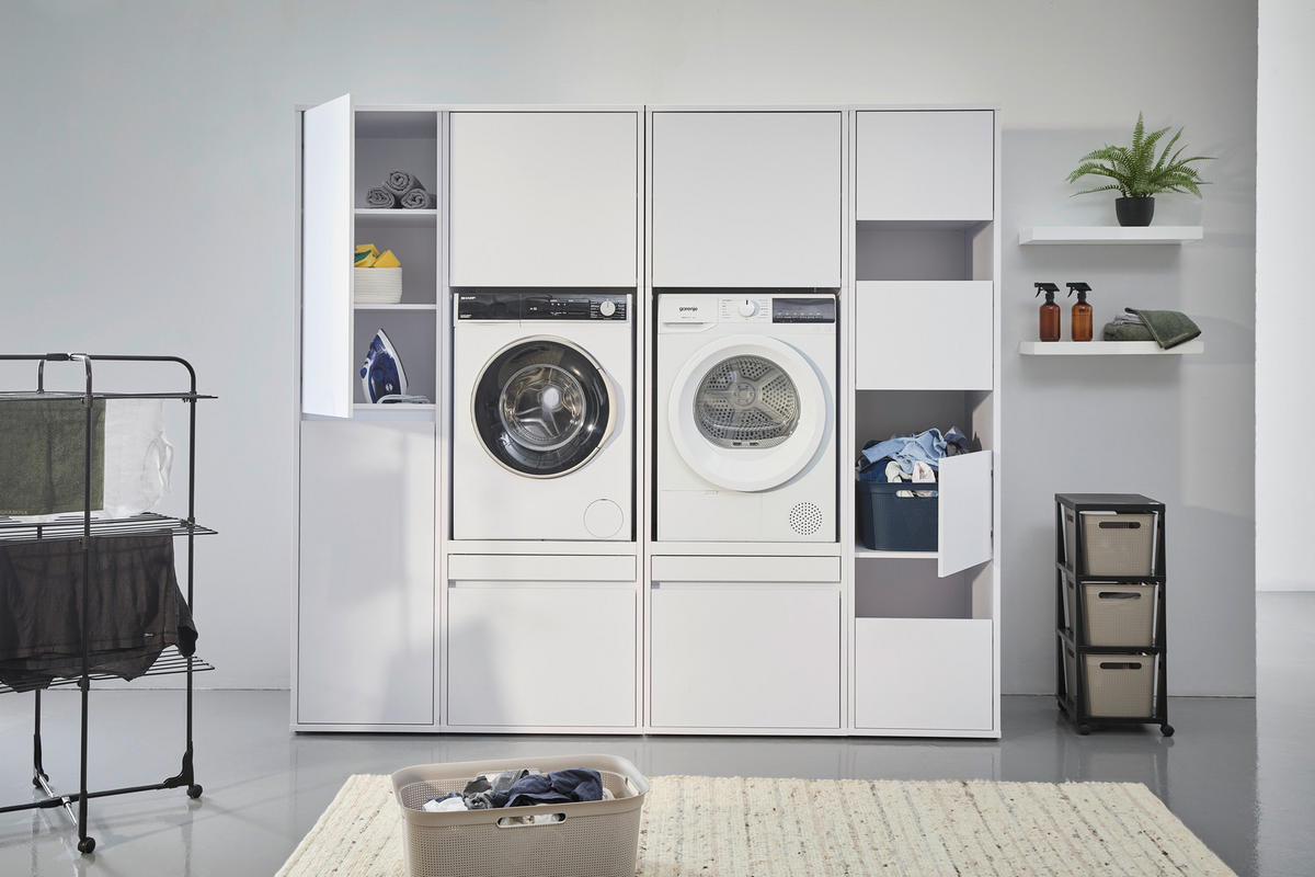 WASCHMASCHINENSCHRANK 67,5/151,8/67,5 cm  in Weiß  - Weiß, Basics, Holzwerkstoff (67,5/151,8/67,5cm) - Xora