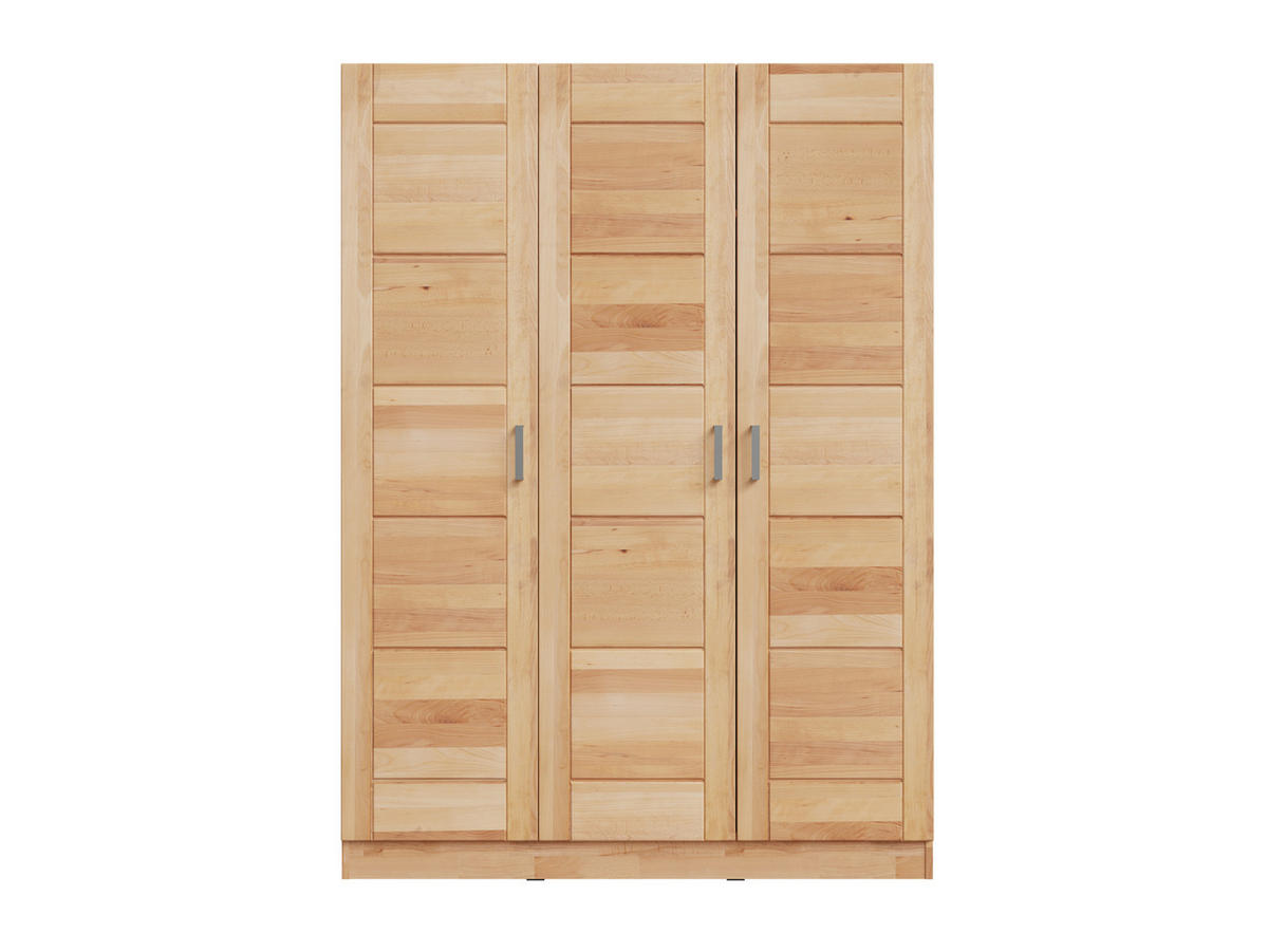 DREHTÜRENSCHRANK 152/205,5/60 cm,  in Buchefarben, 3 Tür(en)  - Chromfarben/Buchefarben, MODERN, Holz/Metall (152/205,5/60cm) - MID.YOU