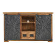 SIDEBOARD  in 145/85/40 cm  - Schwarz/Naturfarben, Design, Holz/Metall (145/85/40cm) - Ambia Home
