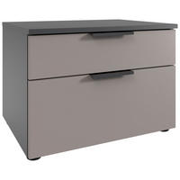 SÄNGBORD i grafitfärgad, grå, sahara  - sahara/grafitfärgad, Design, metall/trämaterial (54/47/41cm) - Boxxx