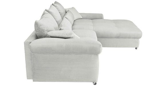 ECKSOFA Naturfarben Cord Zierkissen, Rückenkissen, Rücken echt  - Chromfarben/Naturfarben, KONVENTIONELL, Textil/Metall (335/225cm) - Carryhome