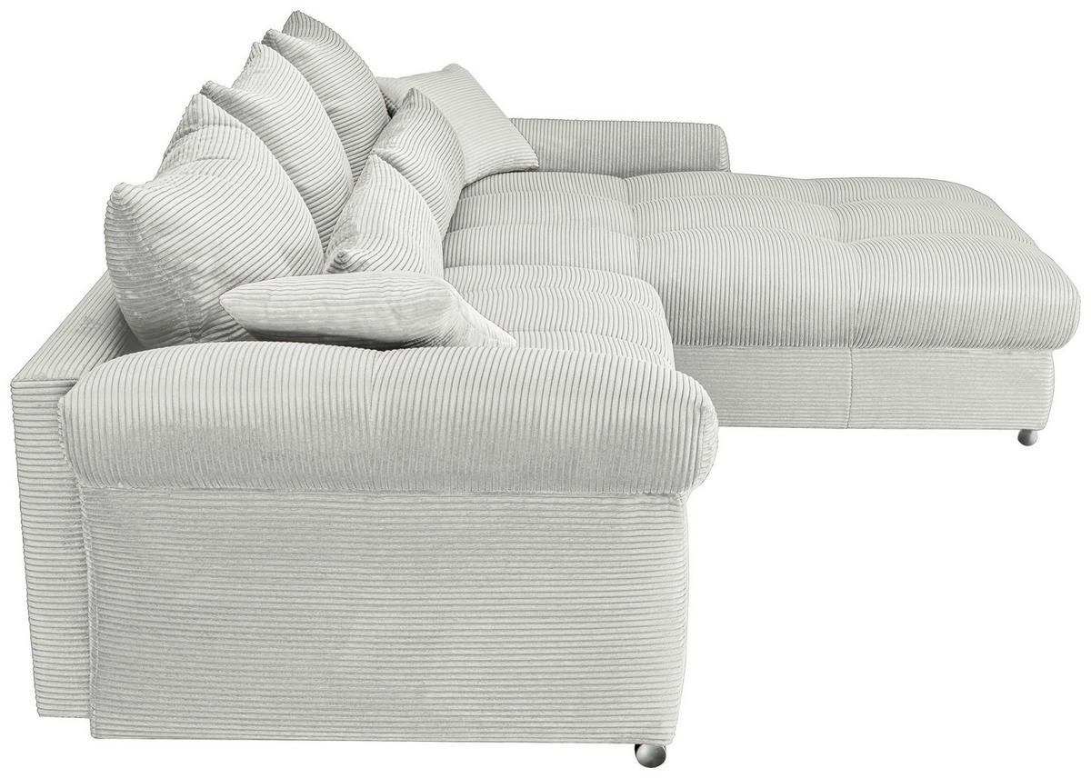ECKSOFA Naturfarben Cord Zierkissen, Rückenkissen, Rücken echt  - Chromfarben/Naturfarben, KONVENTIONELL, Textil/Metall (335/225cm) - Carryhome