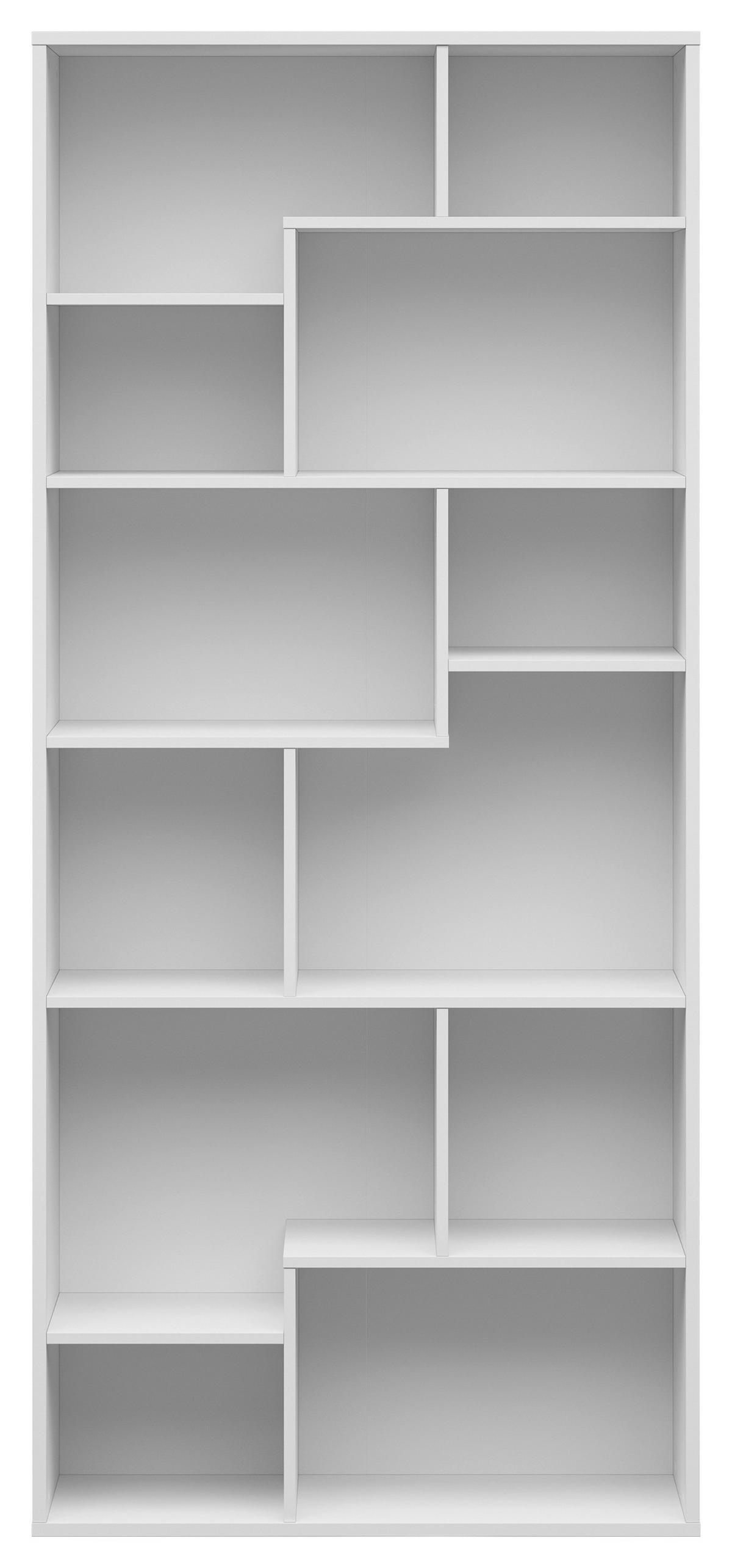 REGÁL, vysoce lesklá bílá, 87,5/197,5/33,5 cm - bílá/vysoce lesklá bílá, Design, kompozitní dřevo (87,5/197,5/33,5cm)