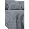 ECKSOFA in Cord Grau  - Schwarz/Grau, MODERN, Holz/Textil (145/210cm) - Carryhome