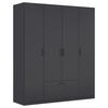 KLEIDERSCHRANK in Grau  - Grau, Basics, Holzwerkstoff/Metall (181/210/54cm) - Boxxx