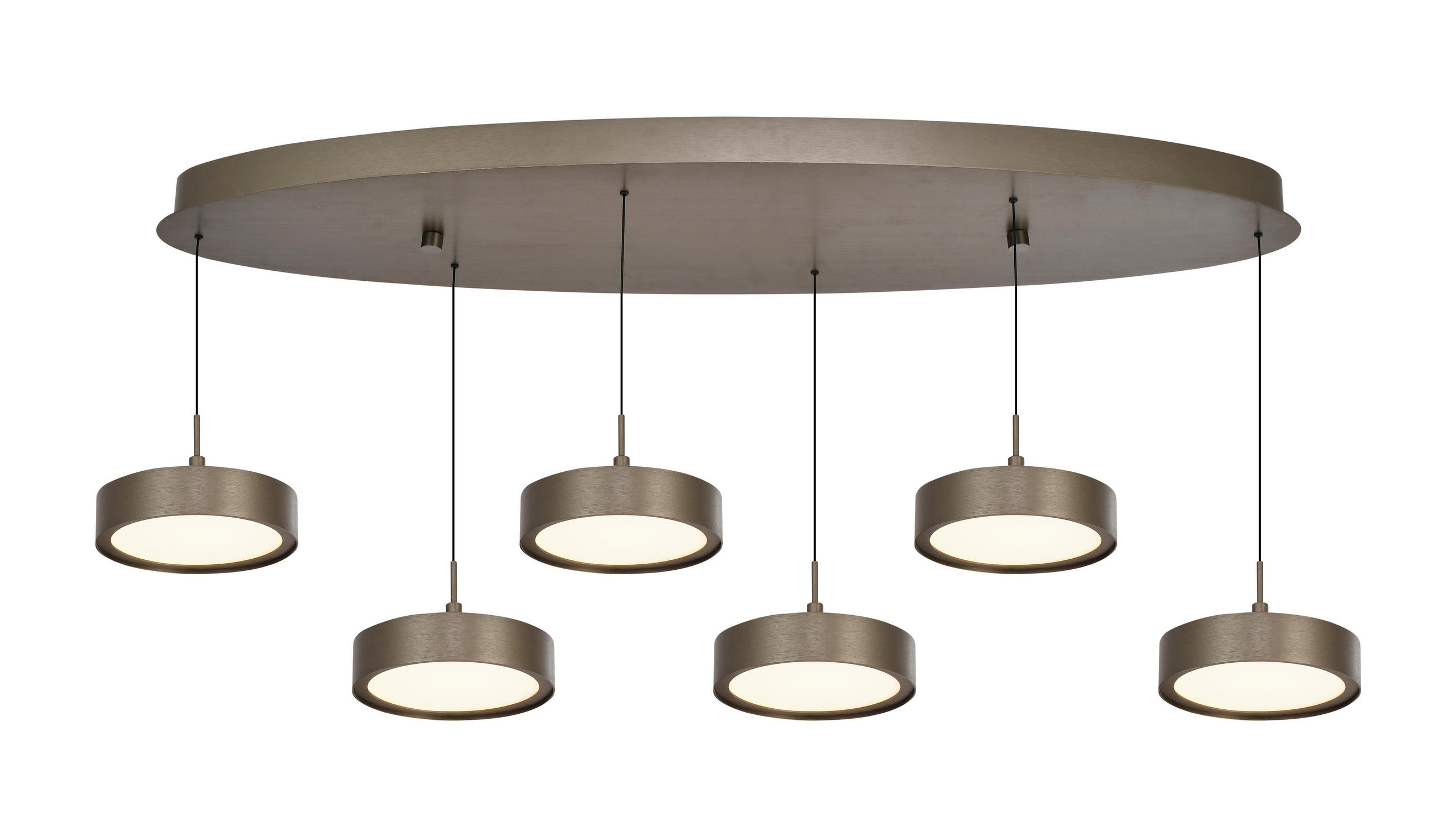 LED-HÄNGELEUCHTE Valensole 117,5/150/36,5 cm  - Bronzefarben, Design, Metall (117,5/150/36,5cm)
