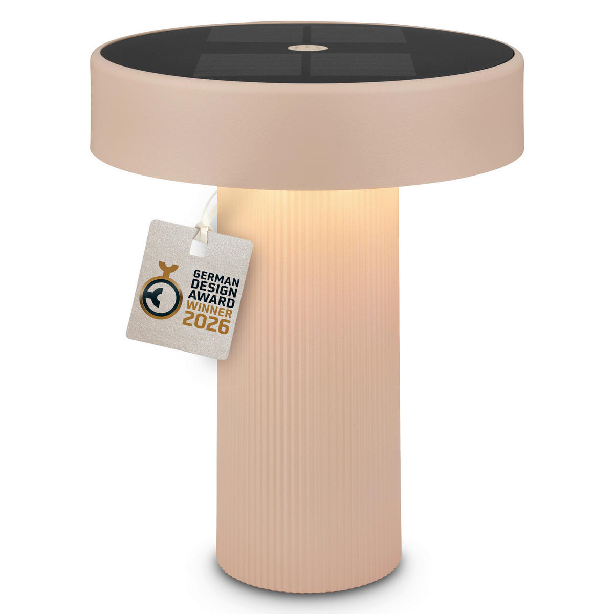 AKKU-TISCHLEUCHTE 16/20 cm  - Beige, Design, Kunststoff (16/20cm)