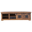 LOWBOARD in 180/50/45 cm - Schwarz/Naturfarben, LIFESTYLE, Holz/Metall (180/50/45cm) - Landscape