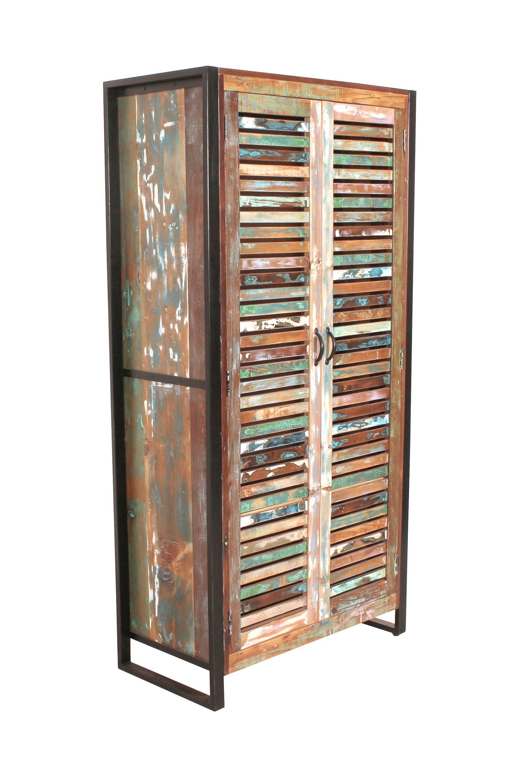 GARDEROBENSCHRANK  in 90/180/45 cm  - Multicolor/Schwarz, Design, Holz/Metall (90/180/45cm) - MID.YOU