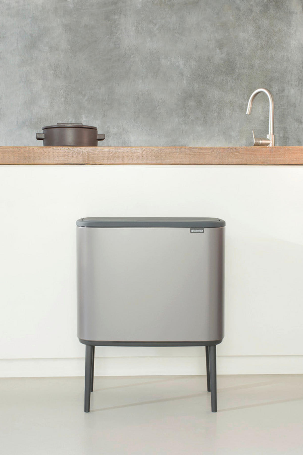 ODPADKOVÝ KOŠ  36 l - šedá/černá, Design, kov/plast (54/68/31,5cm) - Brabantia
