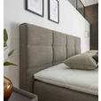 BOXSPRINGBETT 160/200 cm,  in Greige, Topper, Matratzen, H2 + H2 = mittel  - Greige/Schwarz, Design, Kunststoff/Textil (160/200cm) - Dieter Knoll