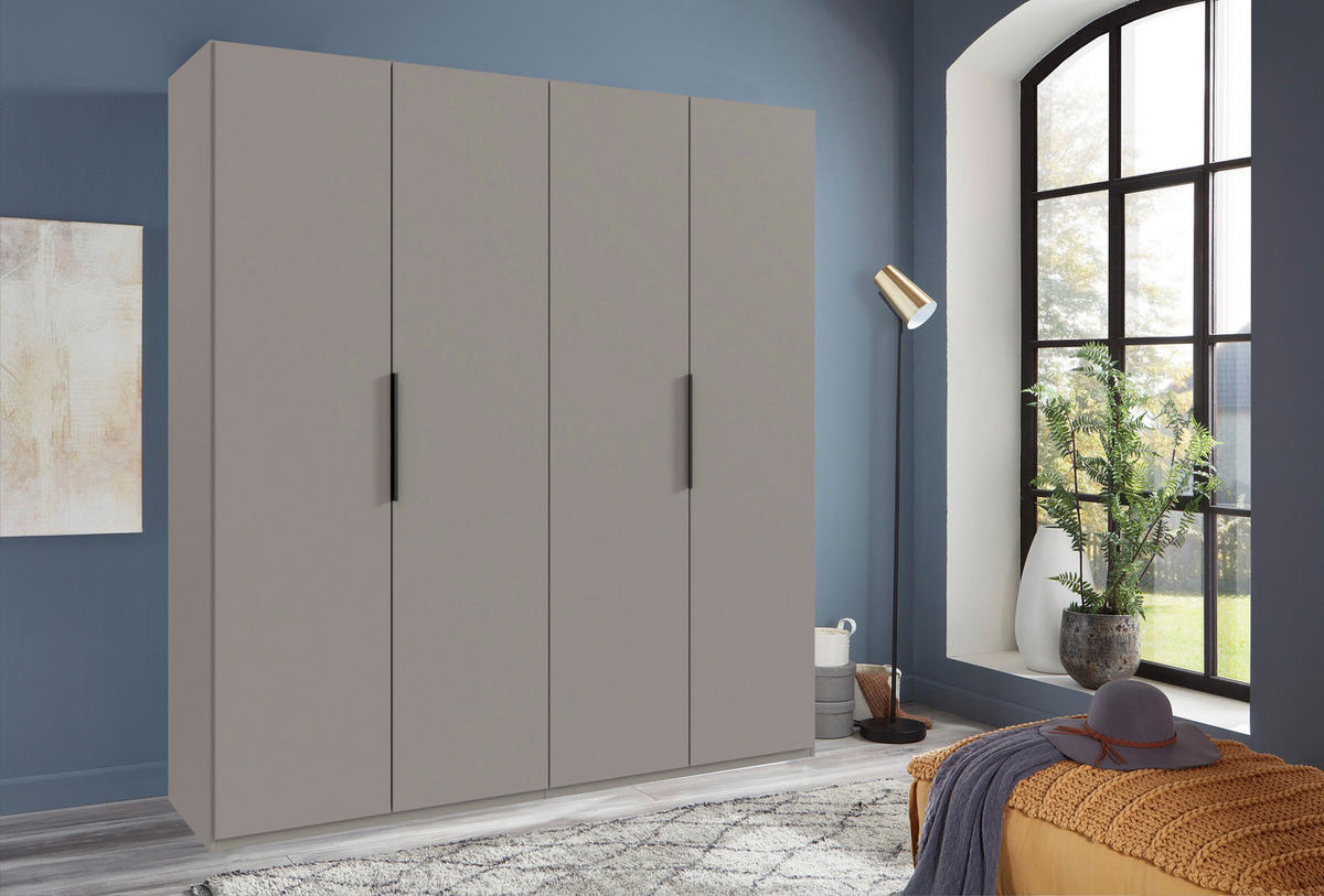 ORMAR SA KLASIČNIM VRATIMA sahara  200/216/58 cm  - sahara/crna, Moderno, metal/pločasti materijal (200/216/58cm) - MID.YOU