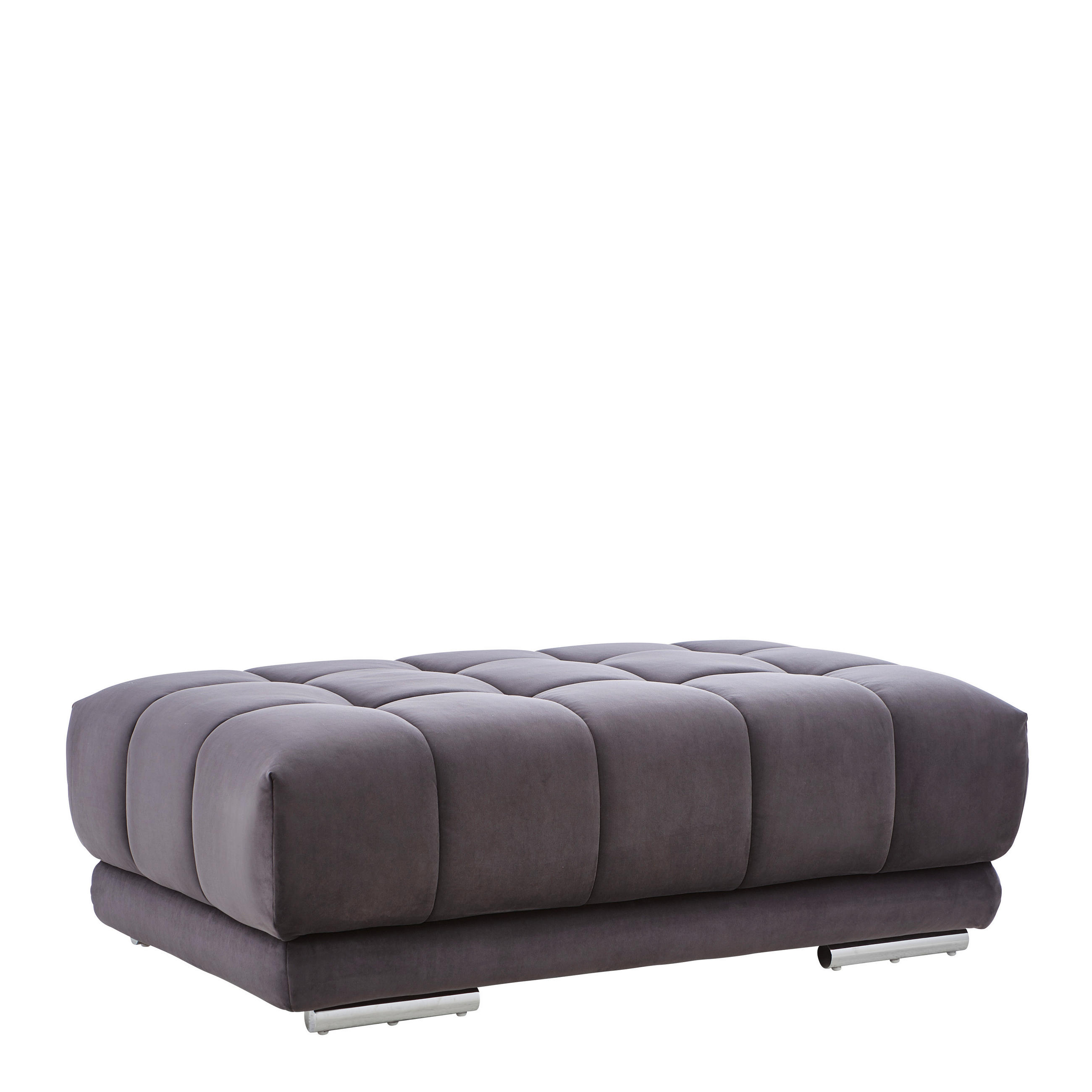 HOCKER Mikrofaser Anthrazit  - Chromfarben/Anthrazit, Design, Textil (126/42/76cm) - Beldomo Speed