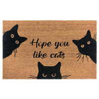 KOKOSMATTE  45/75 cm  Schwarz, Hellbraun  - Hellbraun/Schwarz, Basics, Naturmaterialien/Kunststoff (45/75cm) - Hanse Home