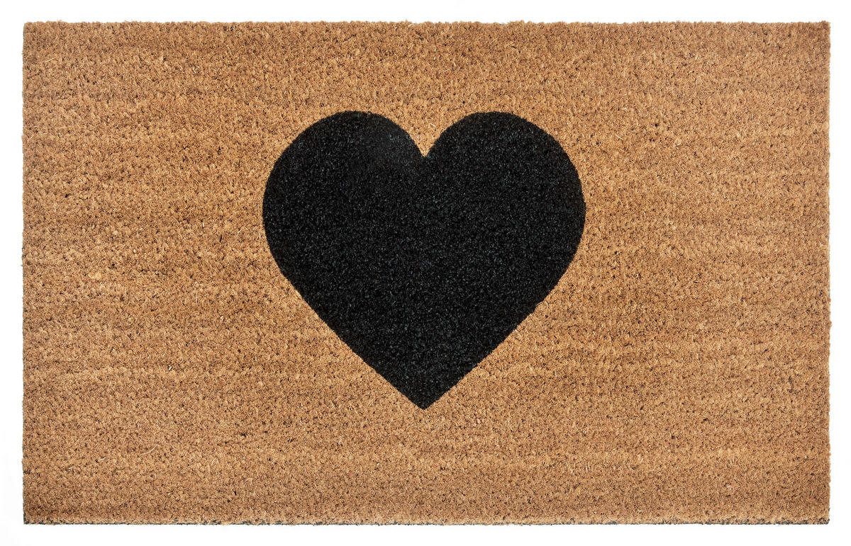 KOKOSMATTE  45/75 cm  Schwarz, Hellbraun  - Hellbraun/Schwarz, Basics, Naturmaterialien/Kunststoff (45/75cm)