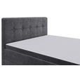 BOXSPRINGBETT 120/200 cm  in Grau  - Schwarz/Grau, KONVENTIONELL, Kunststoff/Textil (120/200cm) - Carryhome