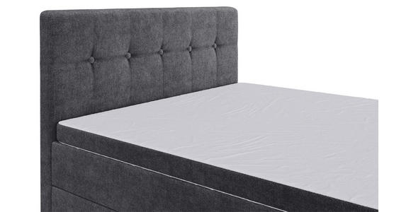 BOXSPRINGBETT 120/200 cm  in Grau  - Schwarz/Grau, KONVENTIONELL, Kunststoff/Textil (120/200cm) - Carryhome