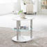 BEISTELLTISCH Weiß - Weiß, Design, Glas/Kunststoff (40/40/49cm) - XORA