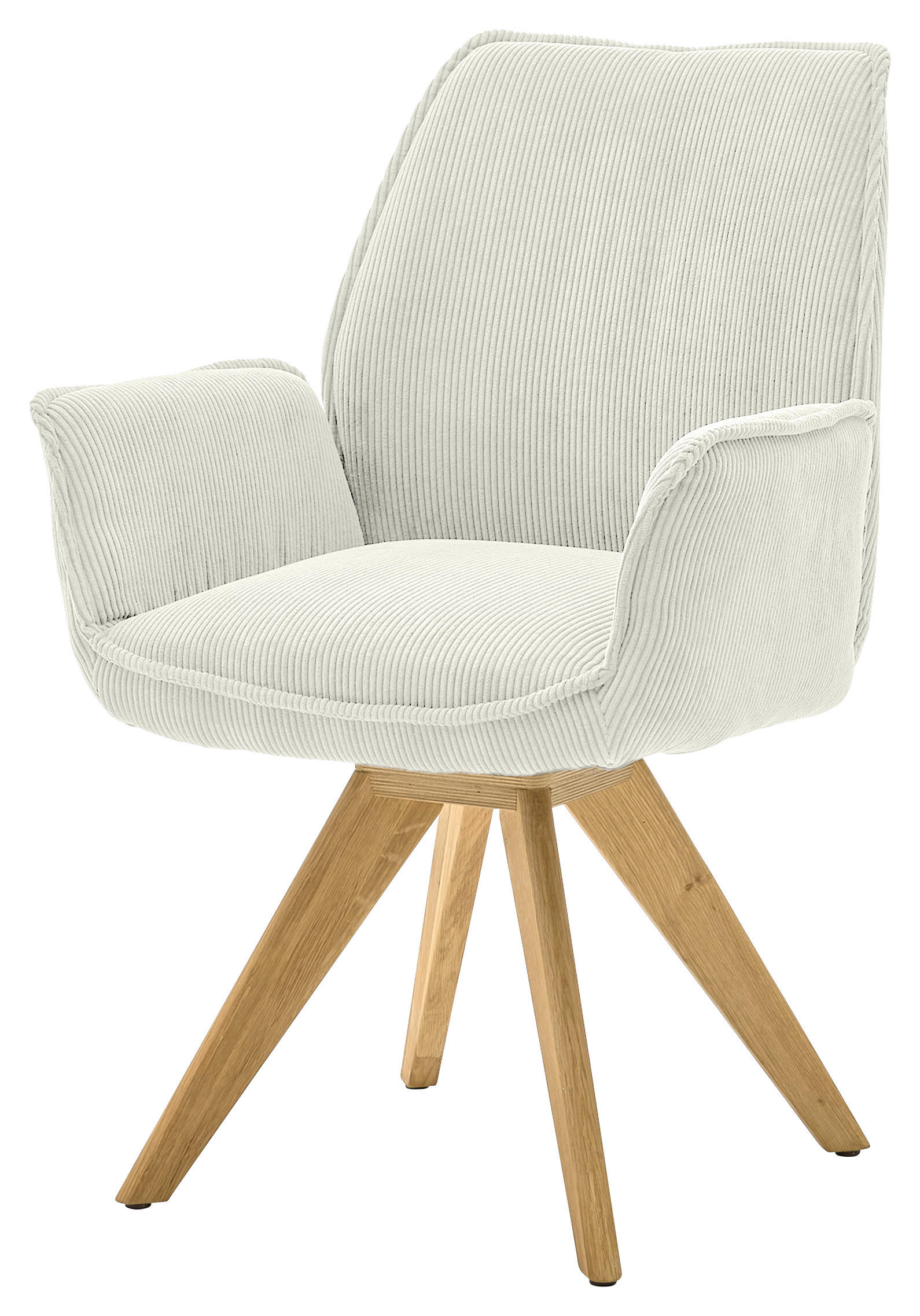 ARMLEHNSTUHL  in Cord  - Wildeiche/Eichefarben, Design, Holz/Textil (63/91/65cm) - Musterring