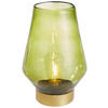 LED-TISCHLEUCHTE - Goldfarben/Grün, Basics, Glas (16/23,5/16cm) - Light & Living