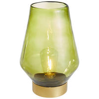 LED-TISCHLEUCHTE - Goldfarben/Grün, Basics, Glas (16/23,5/16cm) - Light & Living