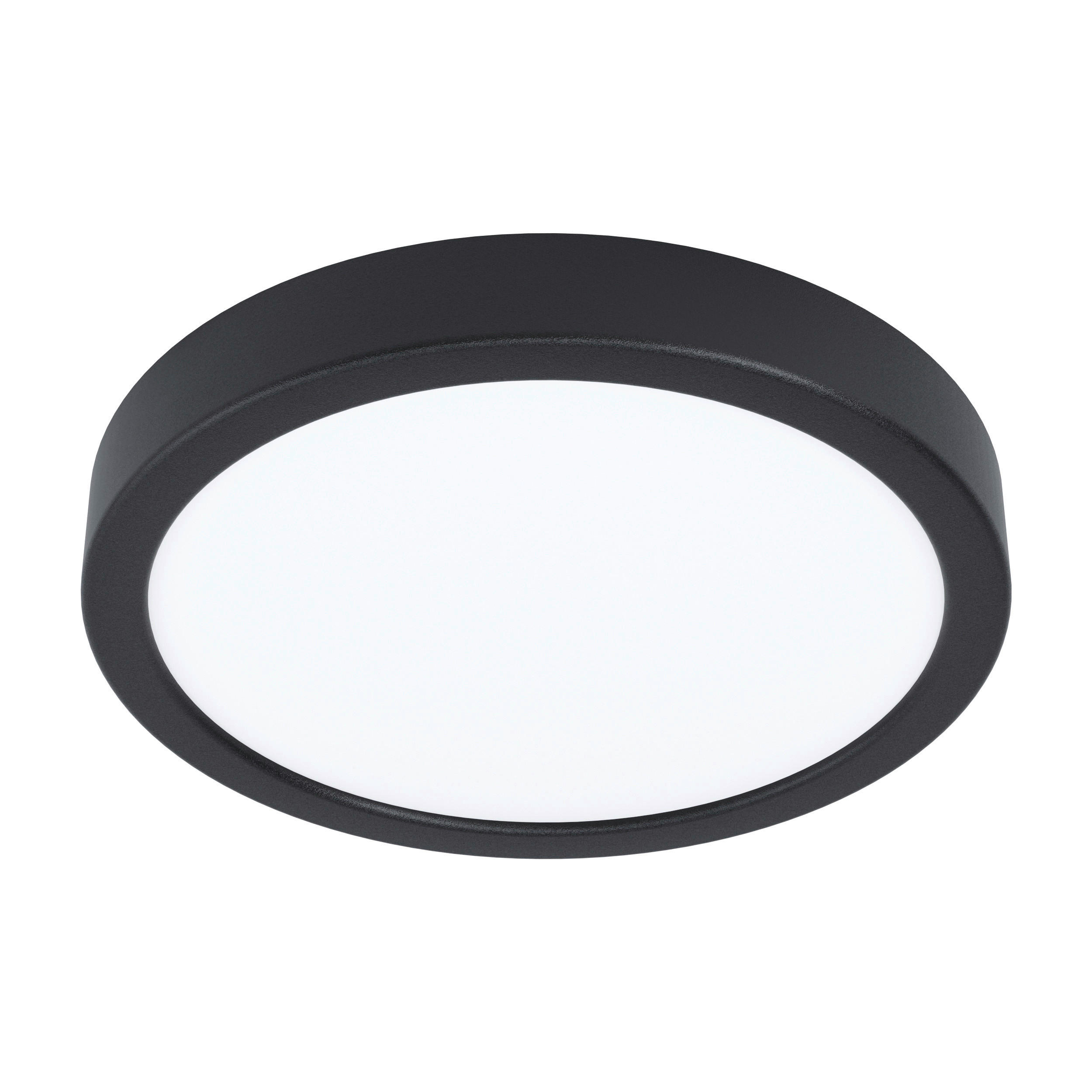 LED-DECKENLEUCHTE FUEVA 21/2,8 cm   - Schwarz/Weiß, Basics, Kunststoff/Metall (21/2,8cm) - Novel