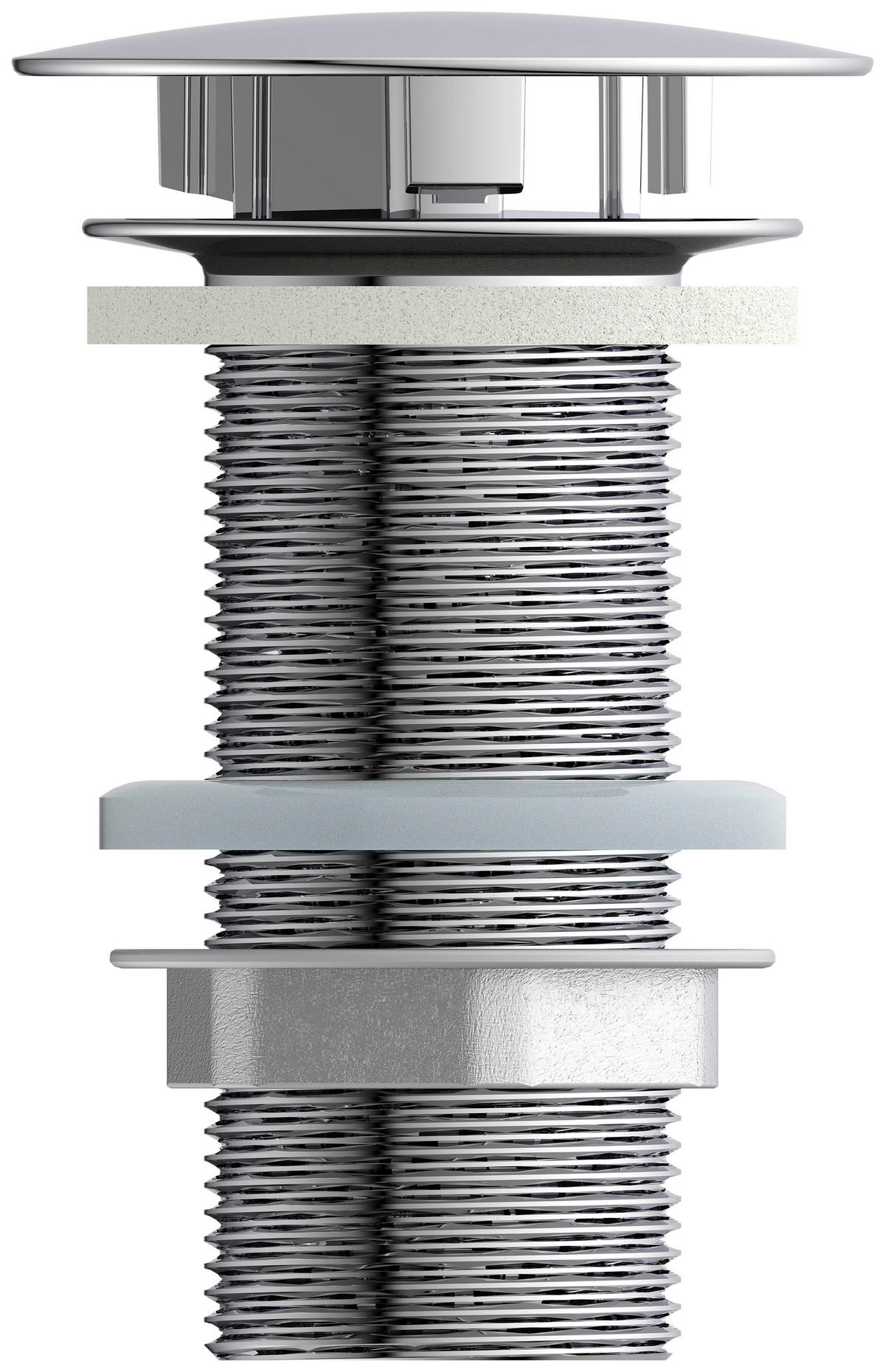 ABLAUFVENTIL  - Chromfarben, Basics, Metall (7,0/6,5cm) - Xora