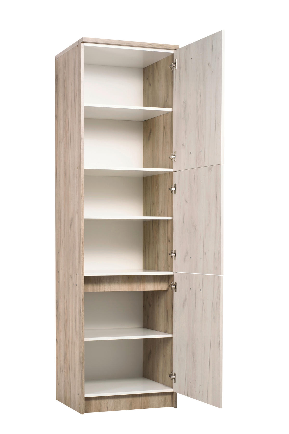 EDÉNYTÁROLÓ SZEKRÉNY - ezüsttölgy színű, Basics, faalapú anyag (60/214/57,5cm) - Carryhome