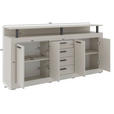 SIDEBOARD in 195/88/38 cm - Kaschmir/Anthrazit, Basics, Holzwerkstoff/Kunststoff (195/88/38cm) - Xora