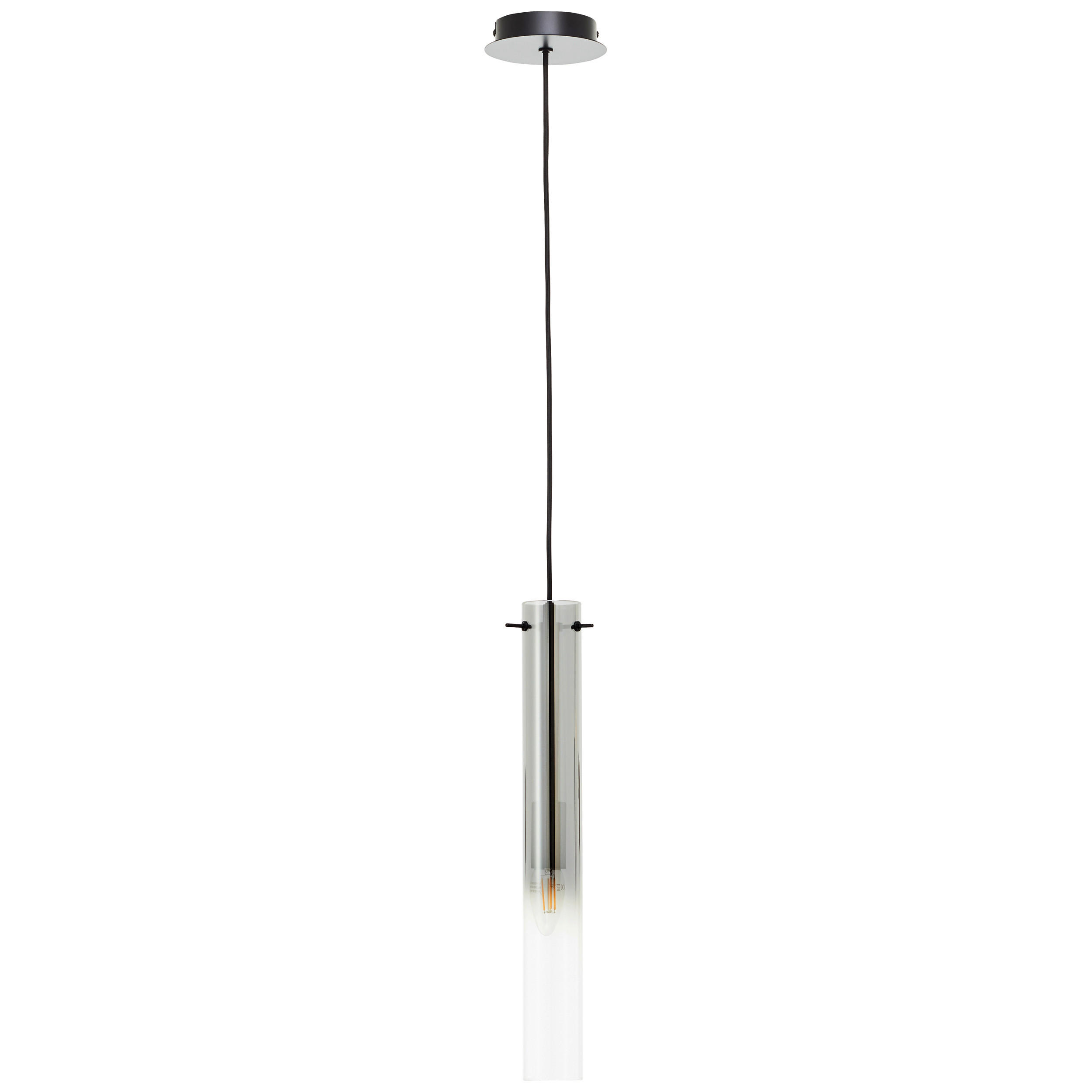 HÄNGELEUCHTE 14,5/199 cm    - Schwarz, Design, Glas/Metall (14,5/199cm) - Brilliant