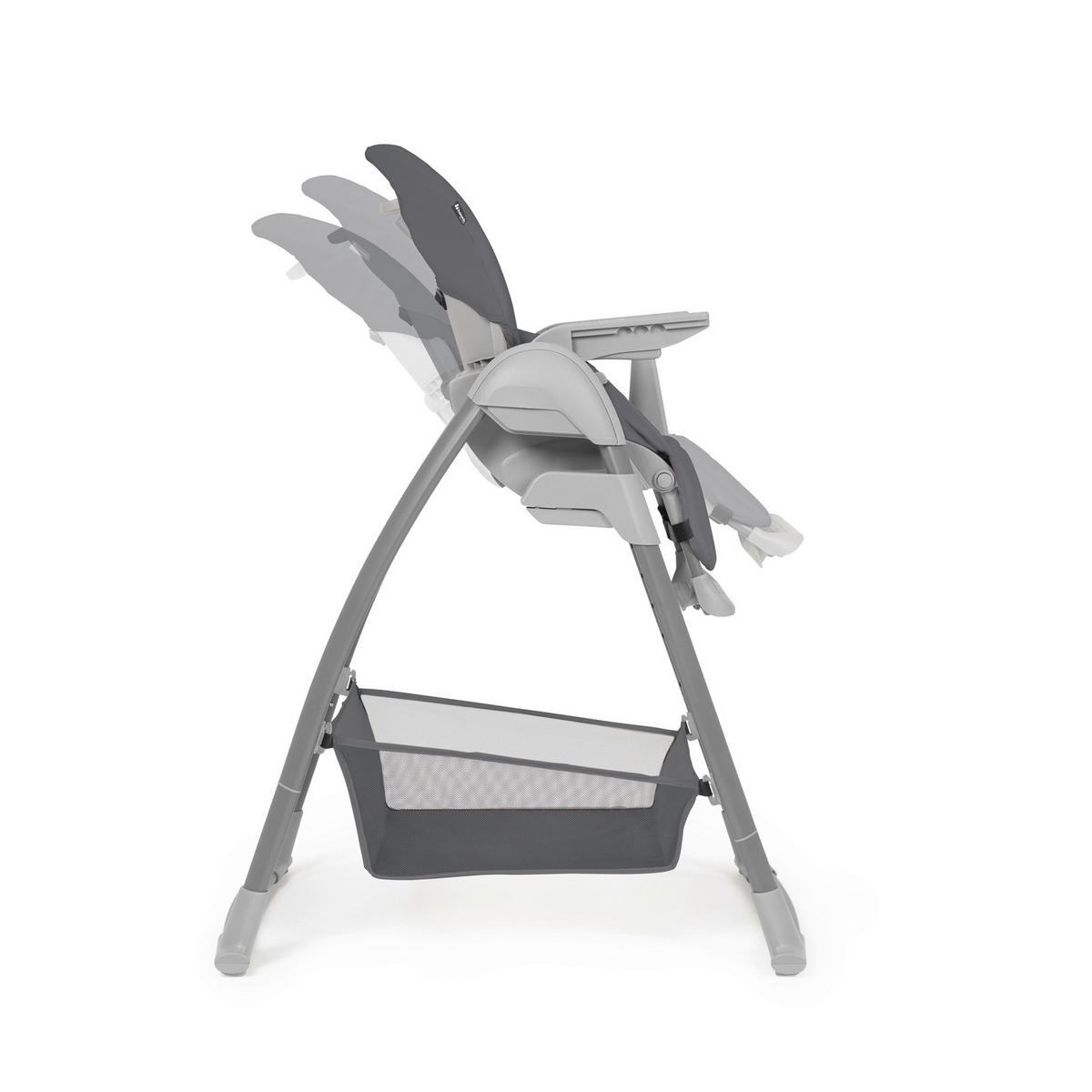 HOCHSTUHL-SET Sit N Relax 3in1 Dunkelgrau Dark Grey  - Dunkelgrau, Basics, Kunststoff/Textil (56/106/85cm) - Hauck