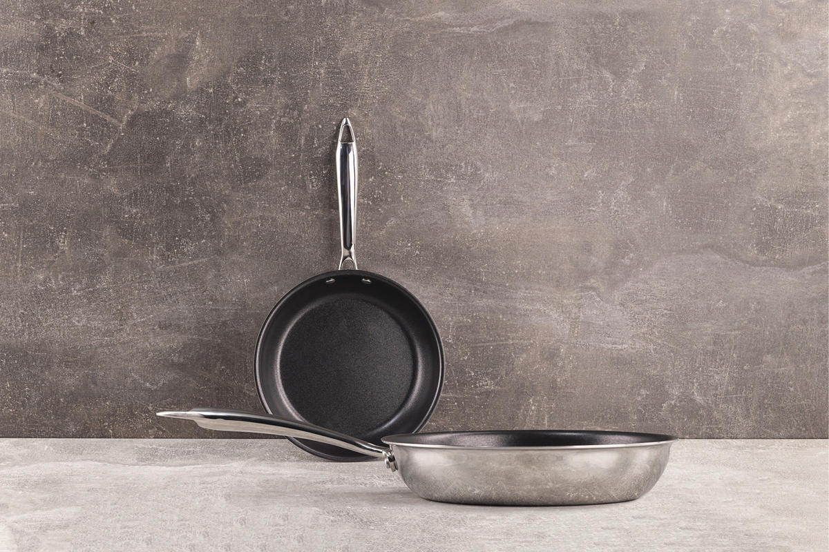 PFANNENSET Edelstahl 2-teilig  - Edelstahlfarben, Basics, Metall (26/9/44.5cm)