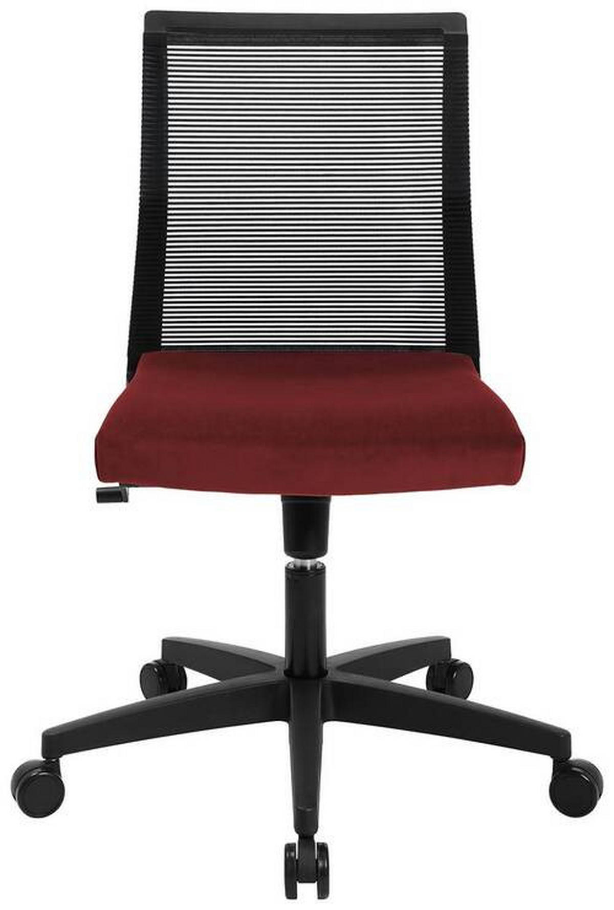 DREHSTUHL  in Flachgewebe, Netz Schwarz, Bordeaux  - Bordeaux/Schwarz, MODERN, Kunststoff/Textil (45/84-97/44cm) - Topstar