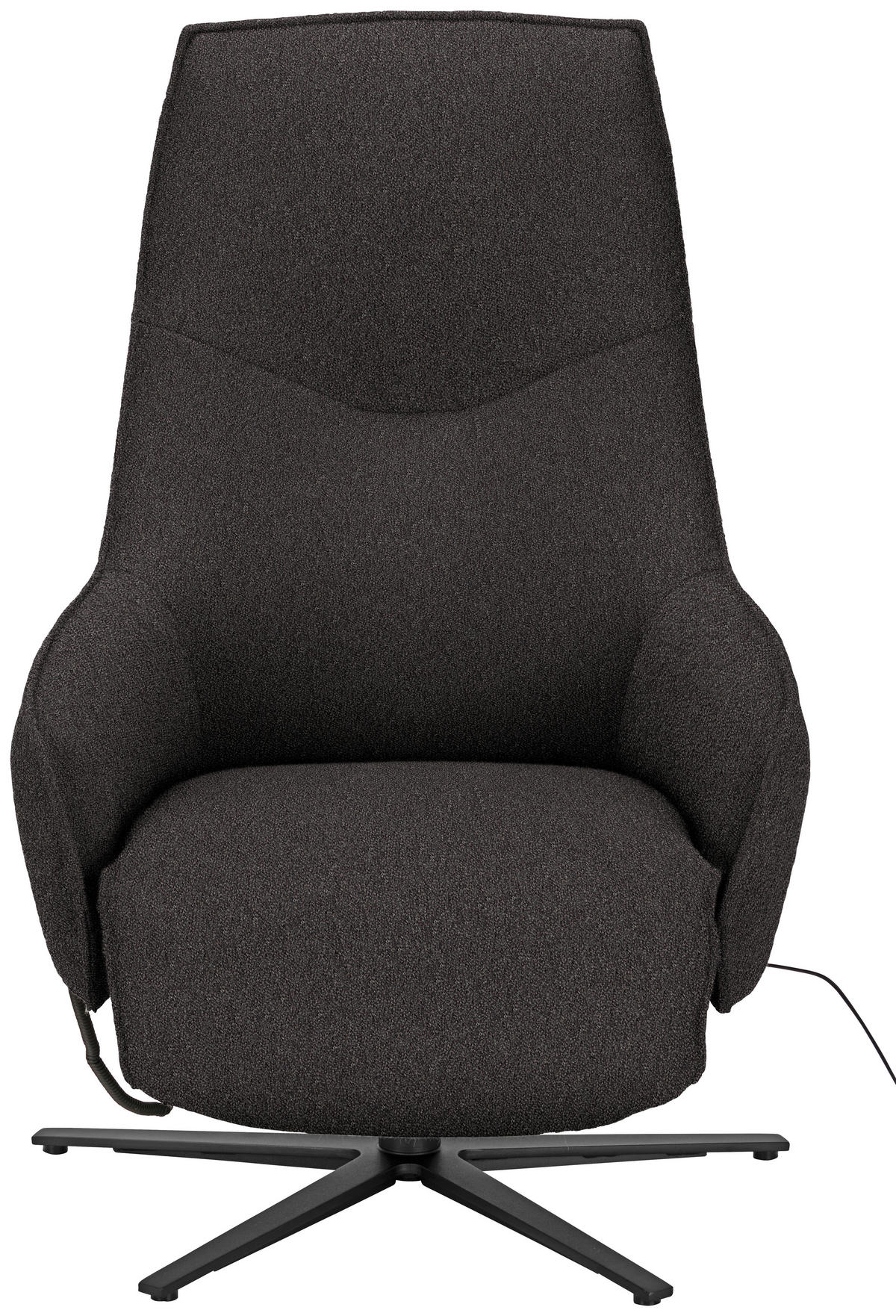 RELAXSESSEL in Textil Graubraun  - Anthrazit/Graubraun, Design, Textil/Metall (70/112/85cm) - Himolla Komfortklass