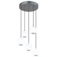 VISEČA LED-SVETILKA  SIMMONS //3000, 4000, 6000 K/230 V/ - barve kroma/siva, Konvencionalno, kovina/umetna masa (39/150cm) - Globo