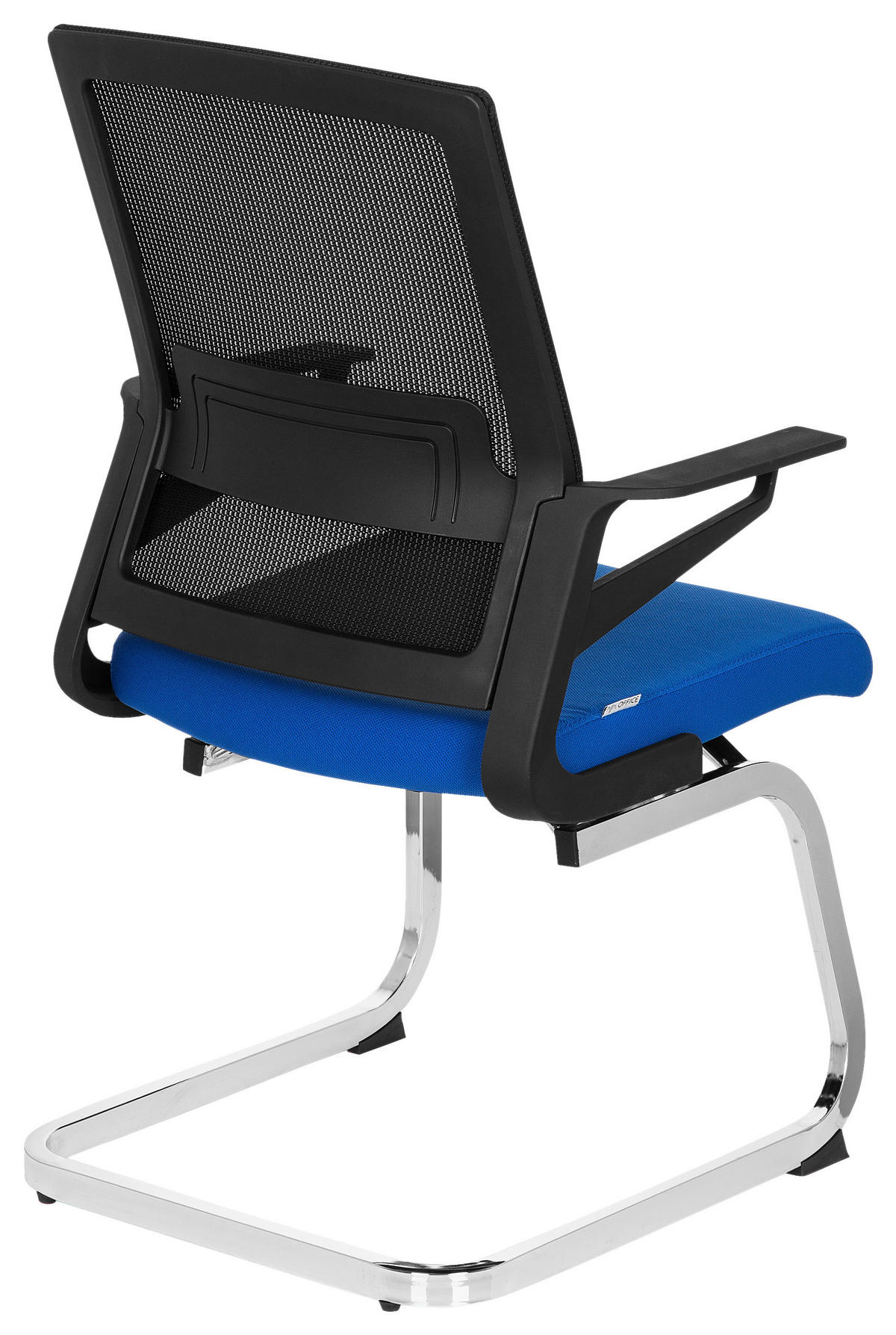 BESUCHERSTUHL Blau, Schwarz  - Chromfarben/Blau, MODERN, Kunststoff/Textil (59/95/54cm) - MID.YOU