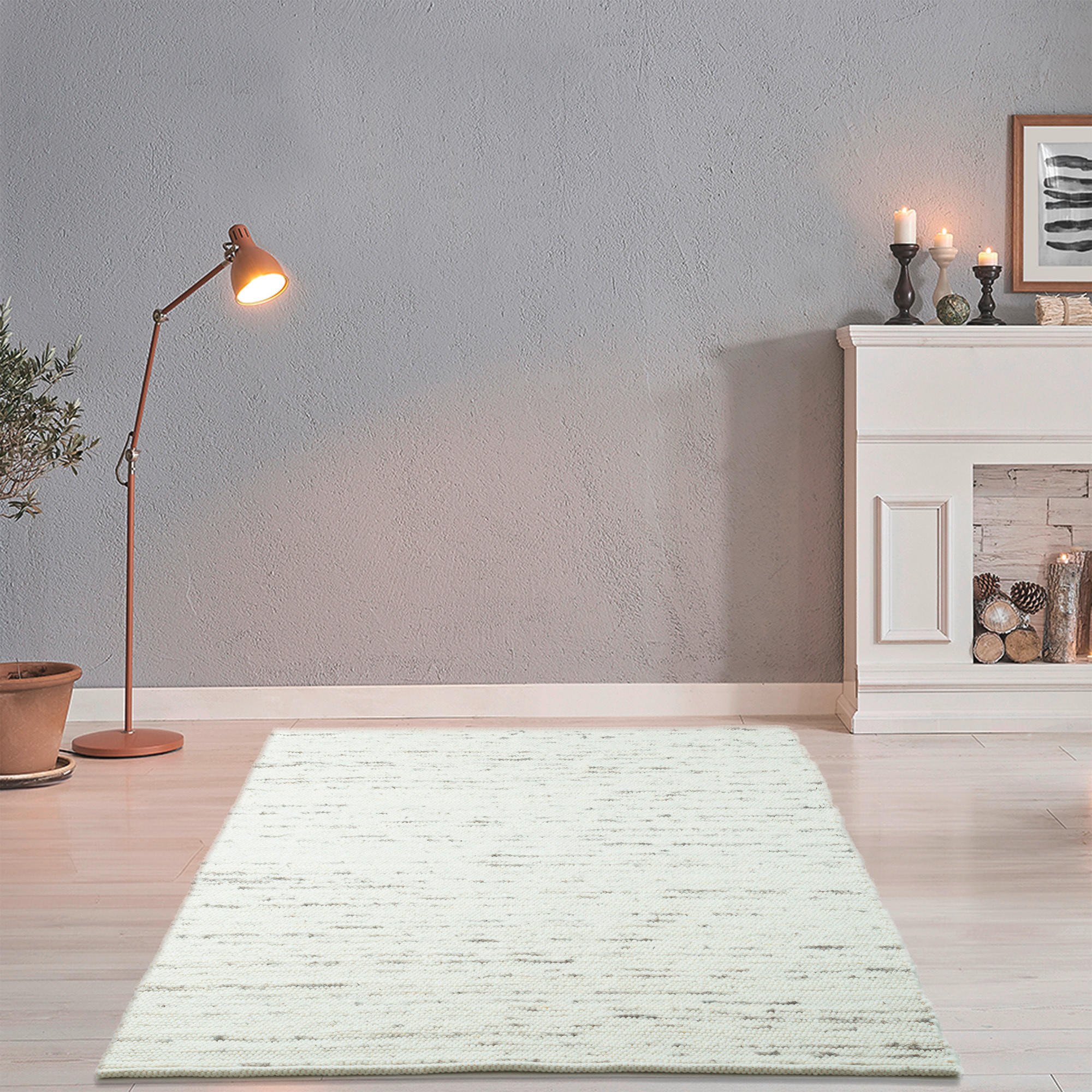 HANDWEBTEPPICH 190/290 cm Alm Glück Hellgrau  - Hellgrau, Basics, Textil (190/290cm) - Tom Tailor