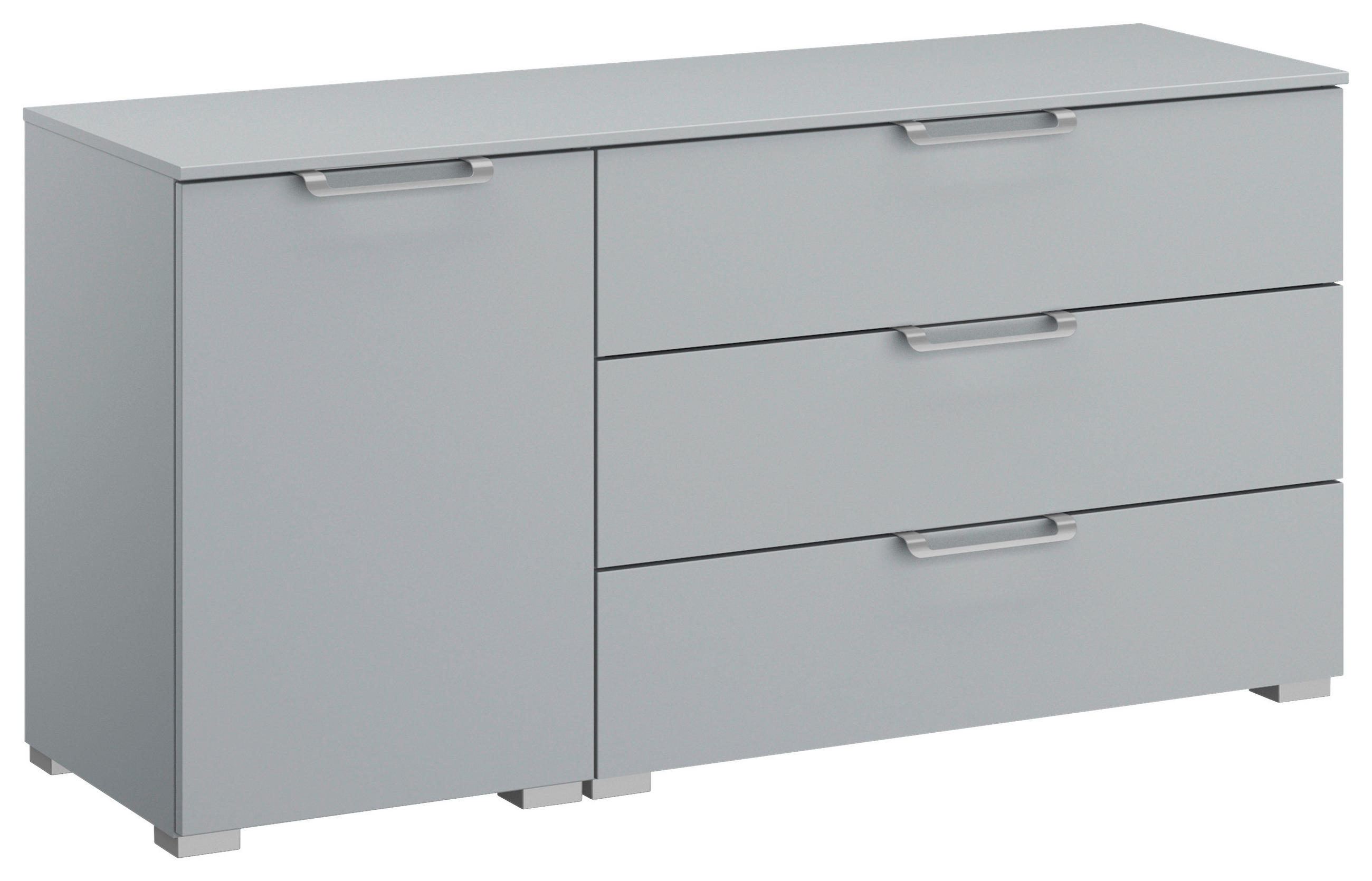 SIDEBOARD Hellgrau Befestigungsmaterial, Einlegeböden - Silberfarben/Hellgrau, Design, Kunststoff/Metall (120/61/42cm) - Novel